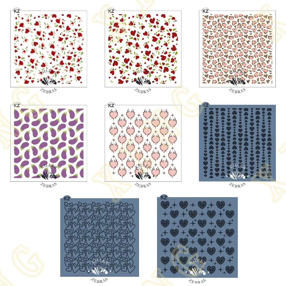

Valentine's Day Heart of a Rose Layering Stencils Painting DIY Scrapbook Coloring Embossing Paper Card Album Craft Decorative