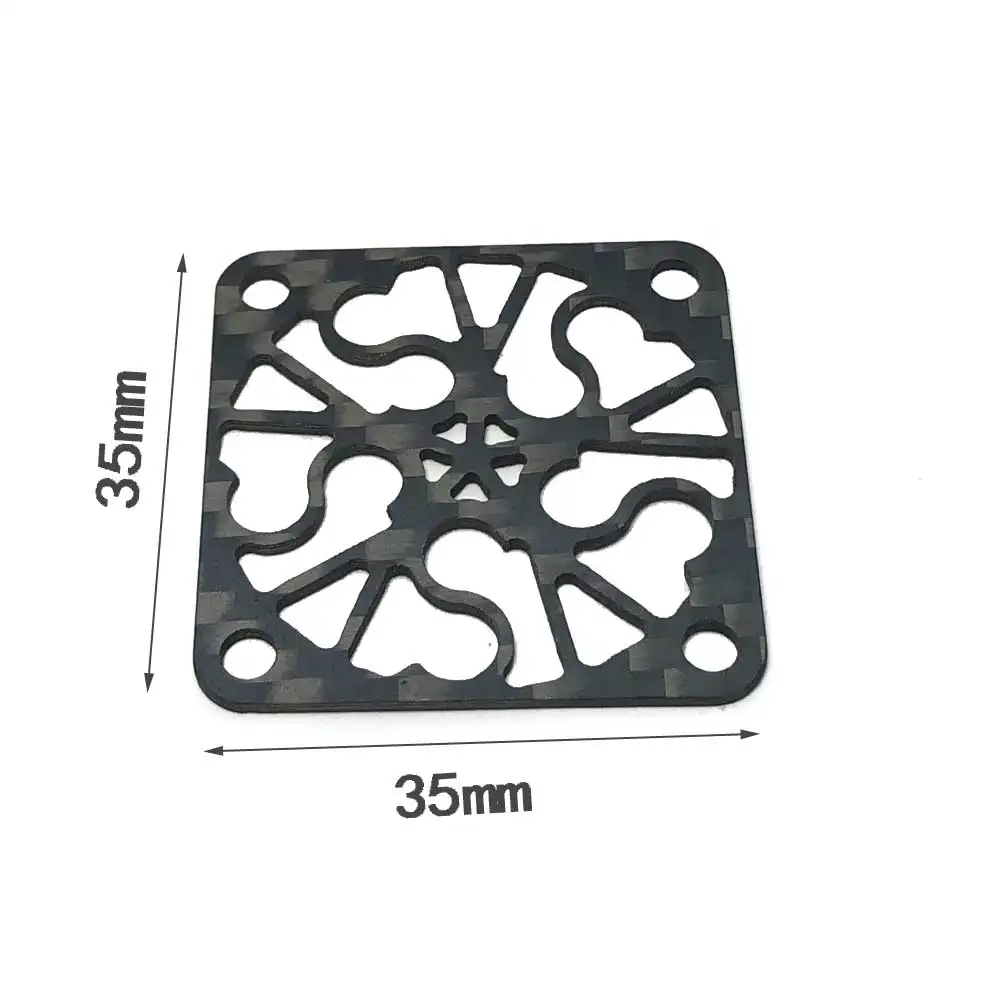 YSIDO Lüfterabdeckung 30 mm 35 mm 40 mm 45 mm 50 mm Kohlefaser-Schutzplatine für ARRMA TRAXXAS AXIAL Hobbywing EZRUN RC Car – Detail 4
