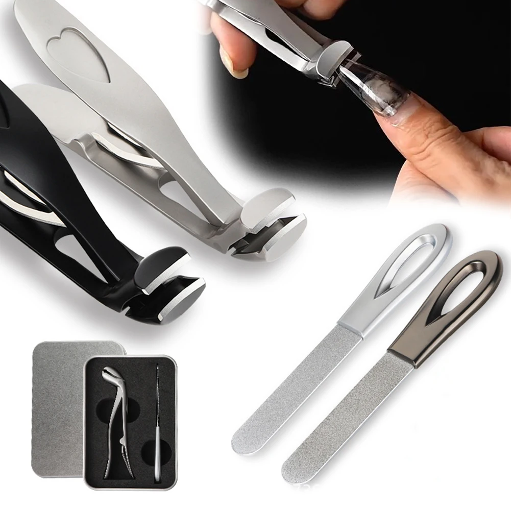 Sainless Steel Nail Clippers Professional Nail Cutter Wide Jaw Opening Thick Nails Trimming Tool Splash-Proof Manicure Cutter
