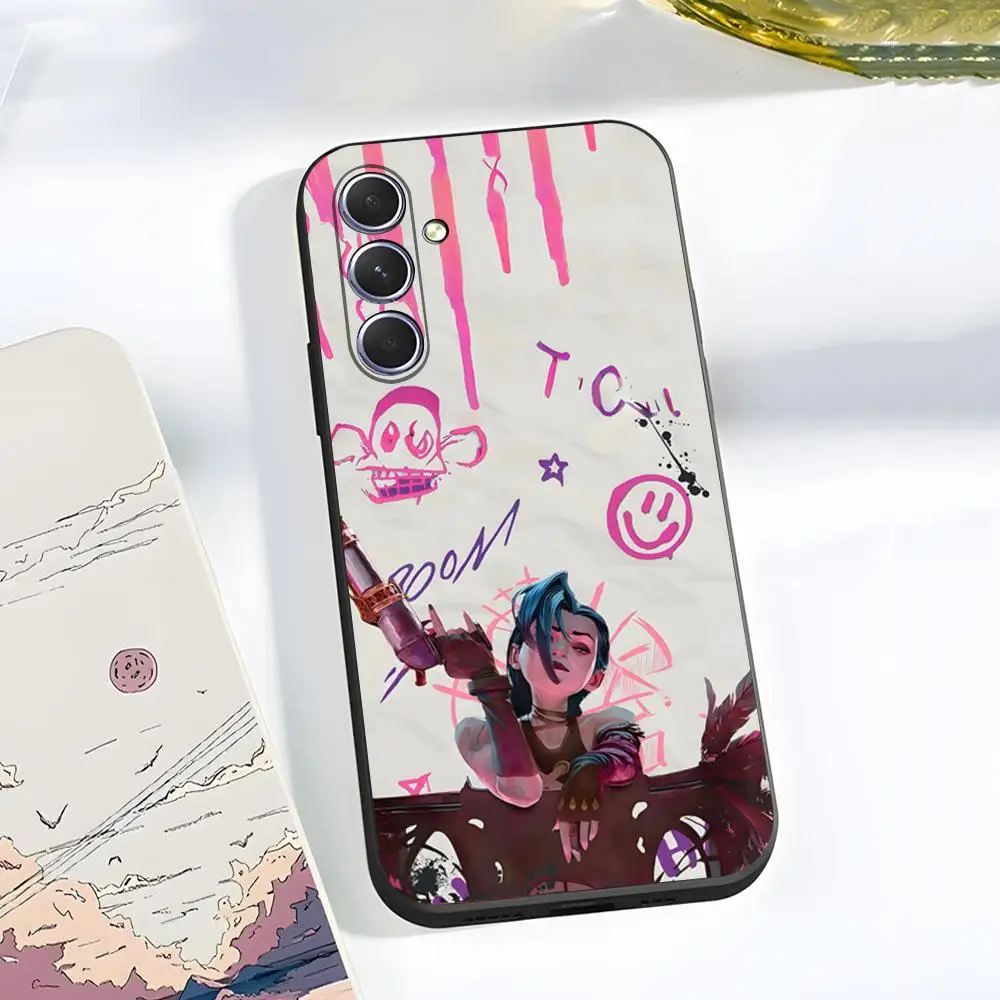 Arcane Anime Characters Black Soft Shell Phone Case