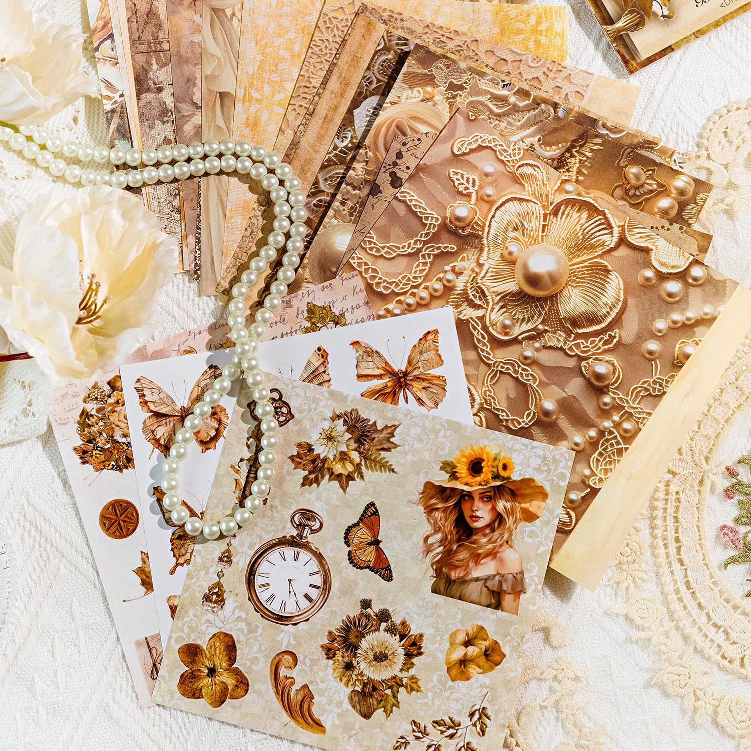 Dream garden Series Vintage Material Decorative Paper 20 pcs Diy Diary Album Scrapbooking Material Junk Journal Supplies