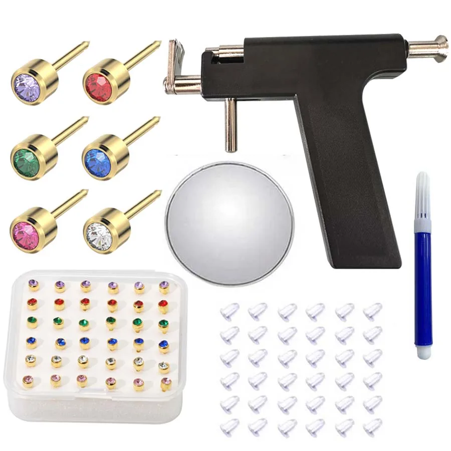 Ear Piercing Tool Piercing Tool Body Piercing Kit Professional Ear Piercing Gun Tools with 36pcs Earrings Stud for Home Use