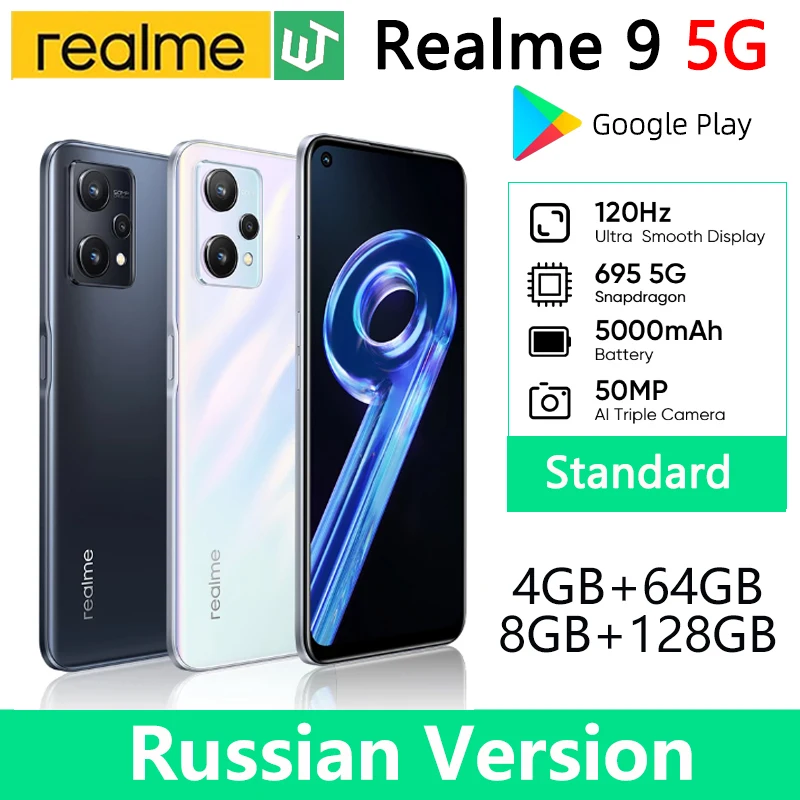 REALME  Smartphone 9 5G Snapdragon 695 Ram 4GB Archiviazione