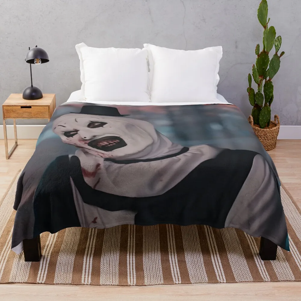 Art The Clown - Terrifier Throw Blanket Soft Big Blanket Summer Bedding Blankets Dorm Room Essentials