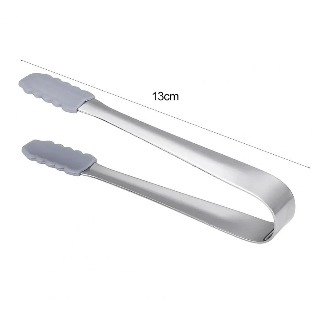 Stainless steel mini food tongs for party kitchen serving cooking ice sugar