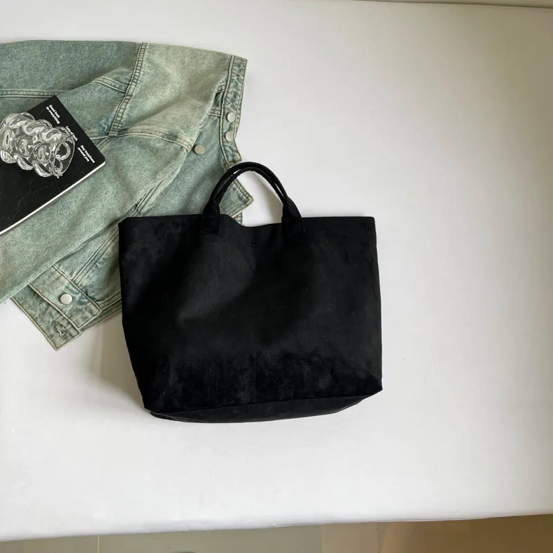 Faux Suede Tote Bags Retro Underarm Bag Handbag Hobo Bag for Women Shopping & Daily Use