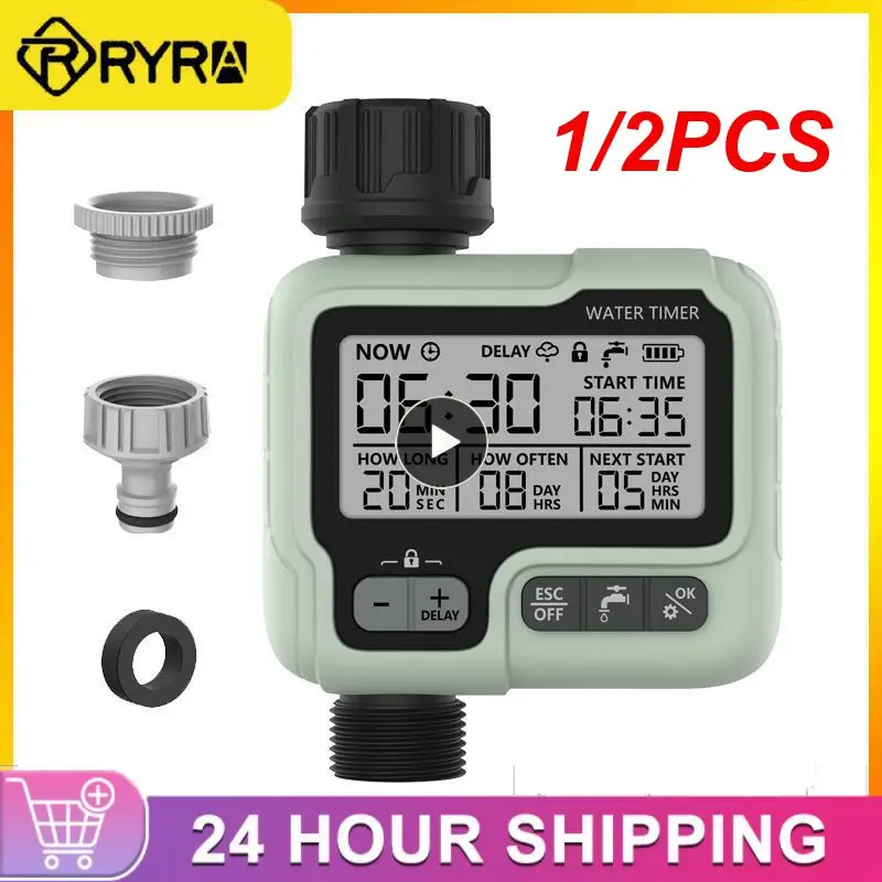 

1/2PCS Eshico Garden Water Timer Automatic Rain Delay System Plants Lawn Greenhouse Drip Irrigation Equipment Self-watering