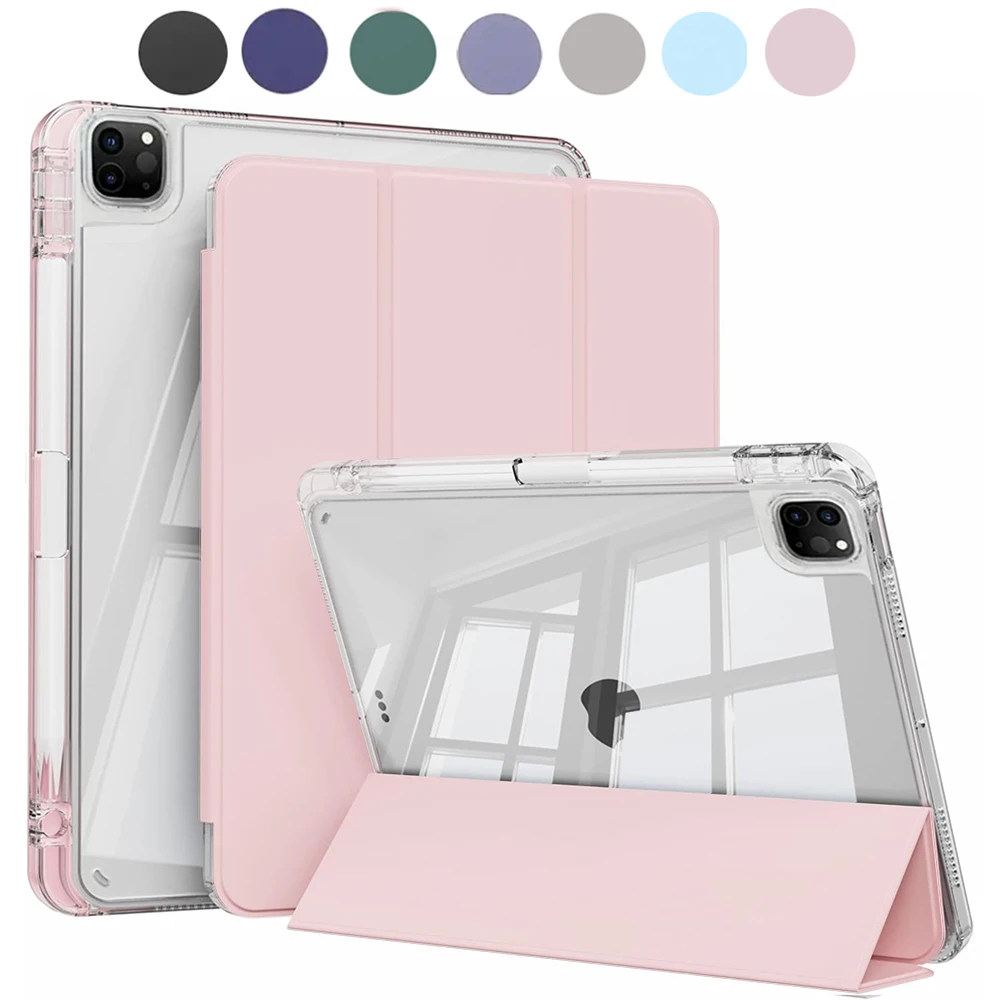 iPad Pro 11 Case with Pencil Holder and Shockproof Clear Design