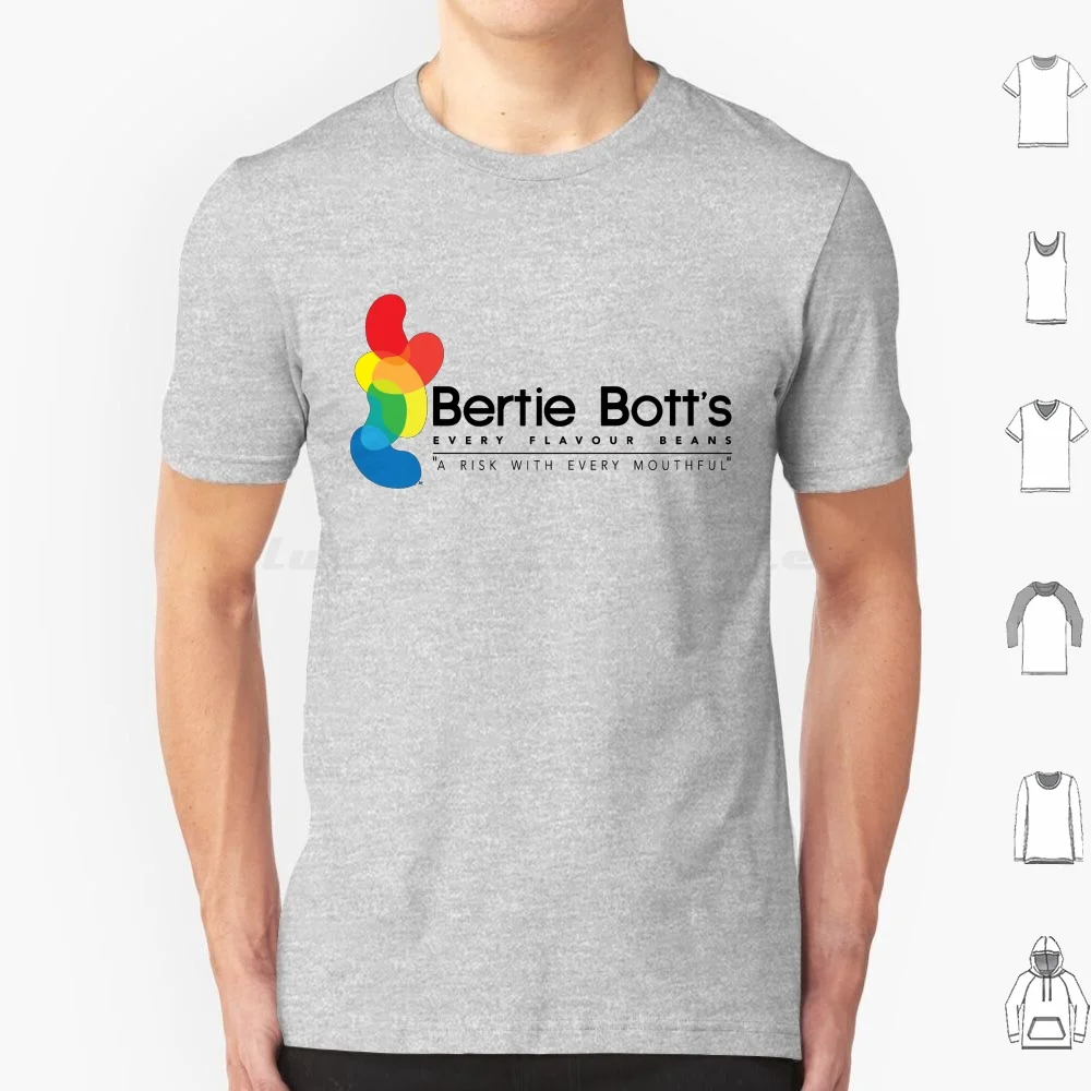Bertie Bott'S Every Flavor Beans T Shirt Big Size 100% Cotone Bertie Berty Botts Beans Every Flavor Flovor Sweet Candy