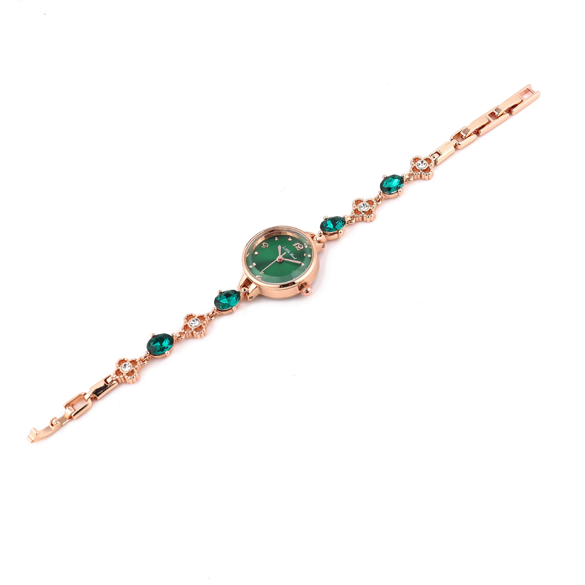 UTHAI L59 Women's Fashion Quartz Small Green Waterproof Bracelet Watch Ladies Jade Wristwatch Clock