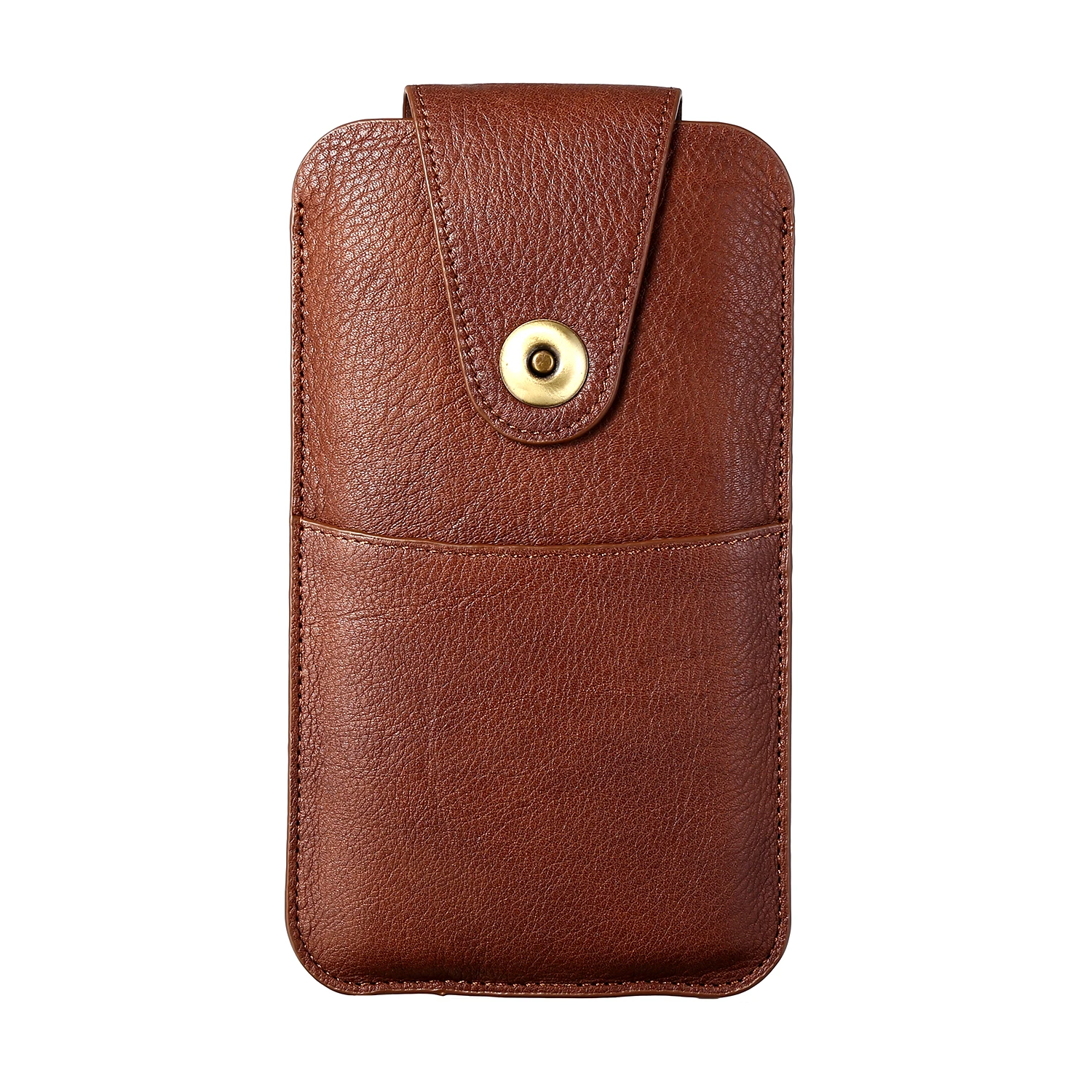 Premium Cowhide Leather Belt Clip Case with Secure Closure