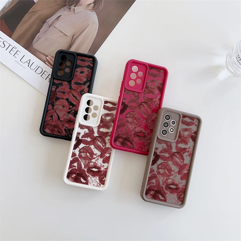 Red Lip Print Soft Phone Case