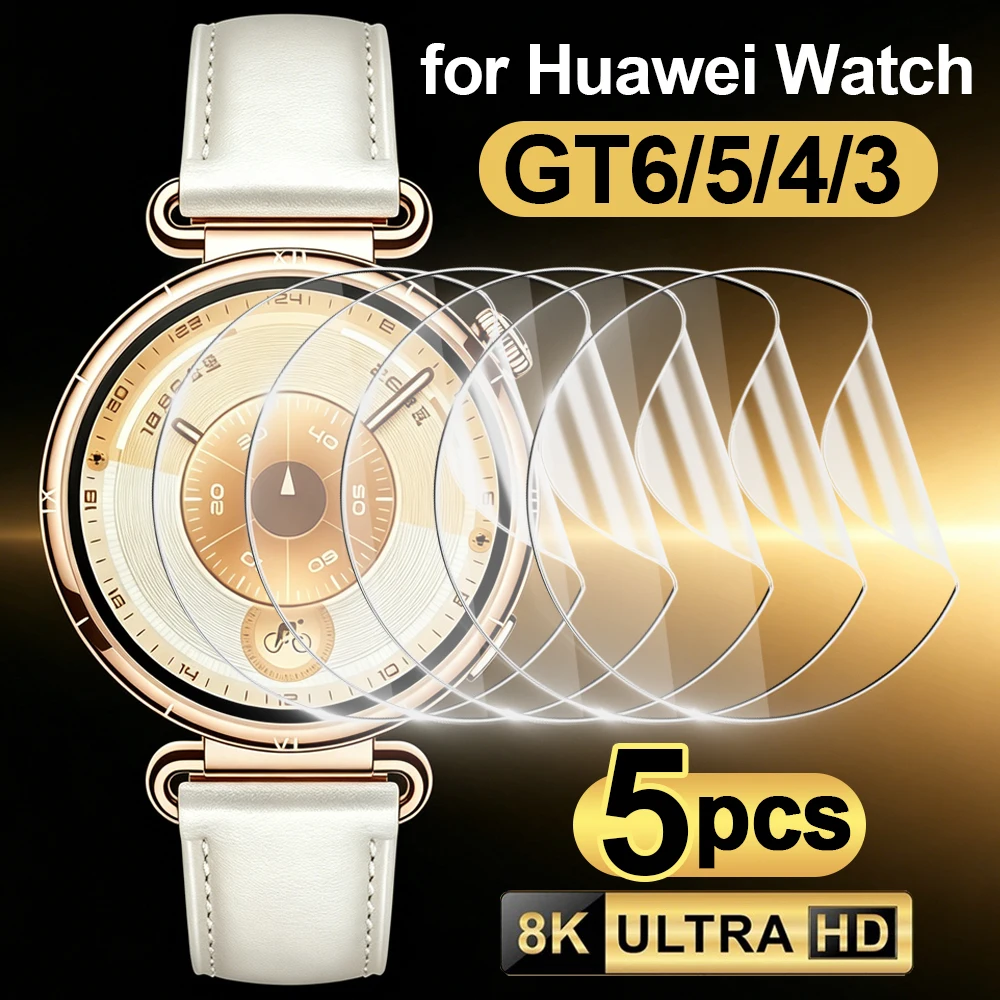 Soft Screen Protectors for Huawei Watch GT6/5/4/3 41mm 46mm HD Clear Anti-scratch Hydrogel Films for Huawei Watch GT6 6Pro