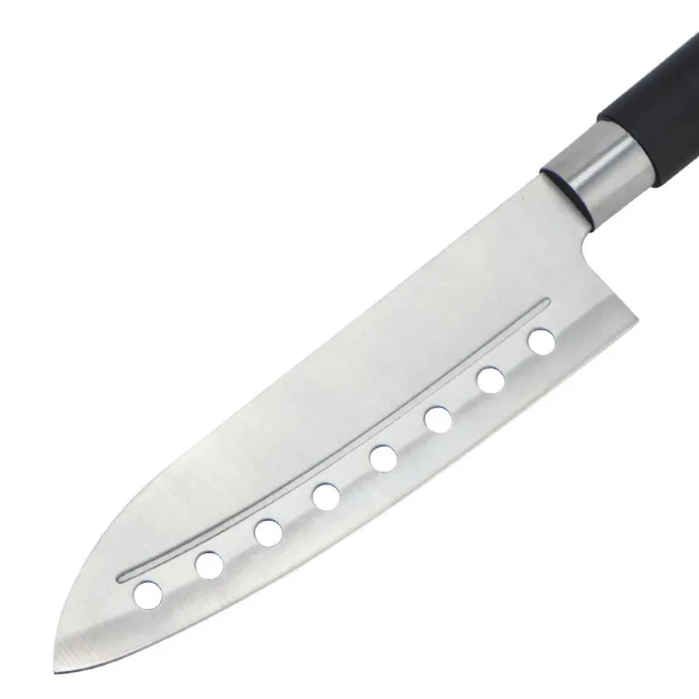  Kitory Cuchillo japonés Santoku de 7 pulgadas, cuchillo de chef  de acero inoxidable de alto carbono, cuchillo de cocina asiático con funda,  cuchillo de cocina ultra afilado, mango ergonómico de madera 