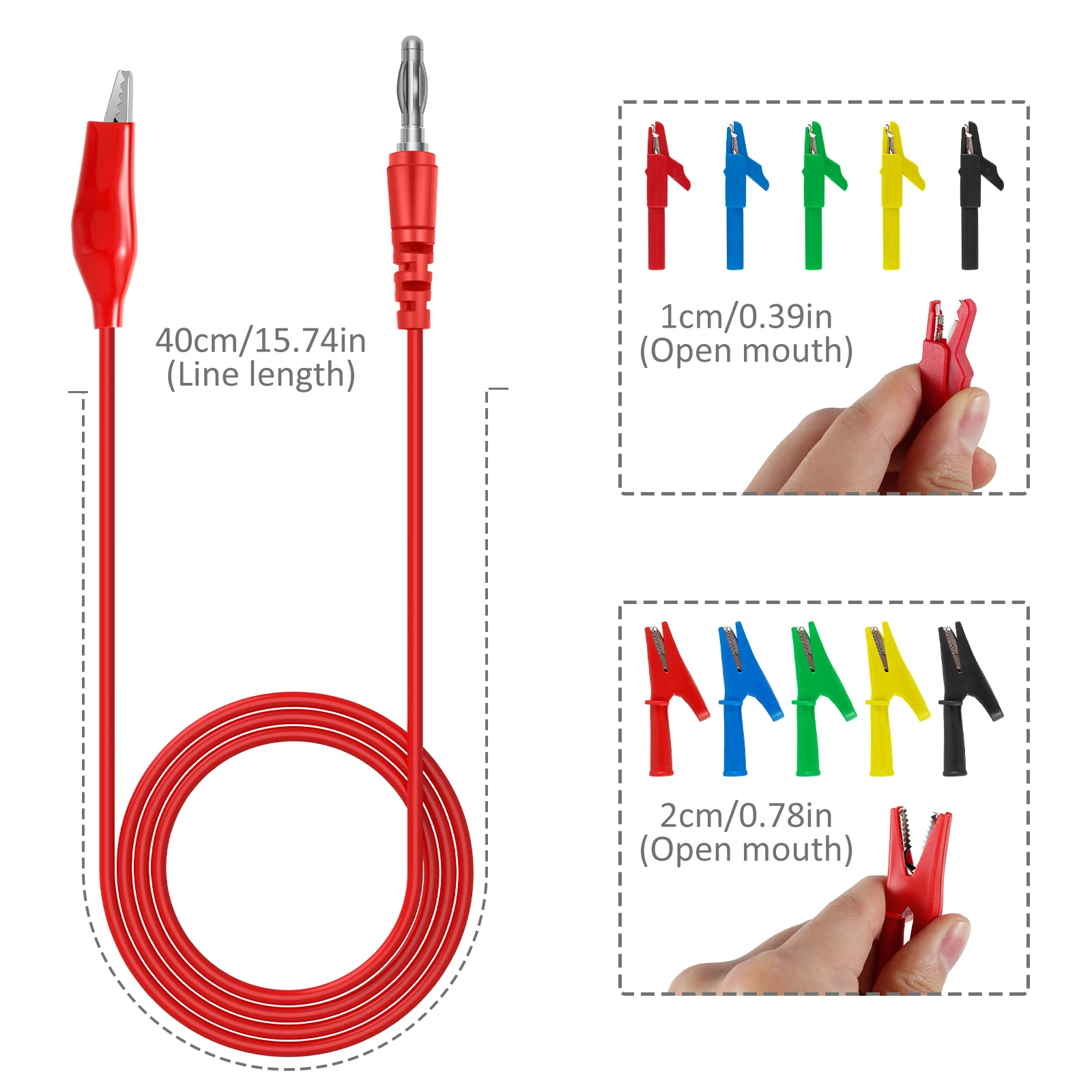 35Pcs Multimeter Test Lead Kit Portable Banana Plug to Alligator Clip Test Lead with Test Probe Back Probes Kit Alligator Clip