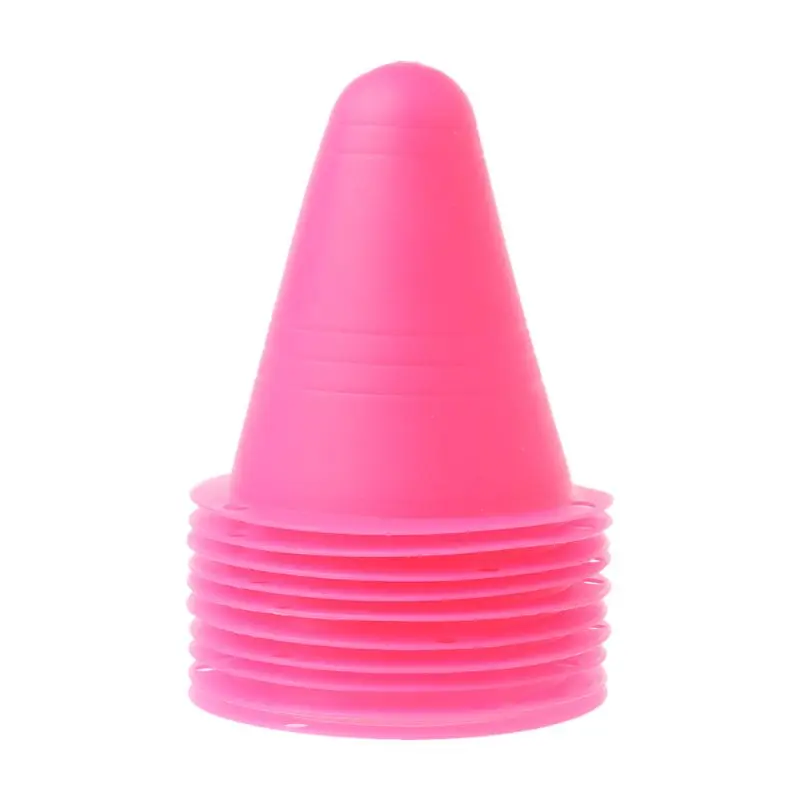10 Pcs Skate Marker Cones Roller Football Marking Cup Marker Cones Slalom Roller skate pile cup Soccer Training Equipment