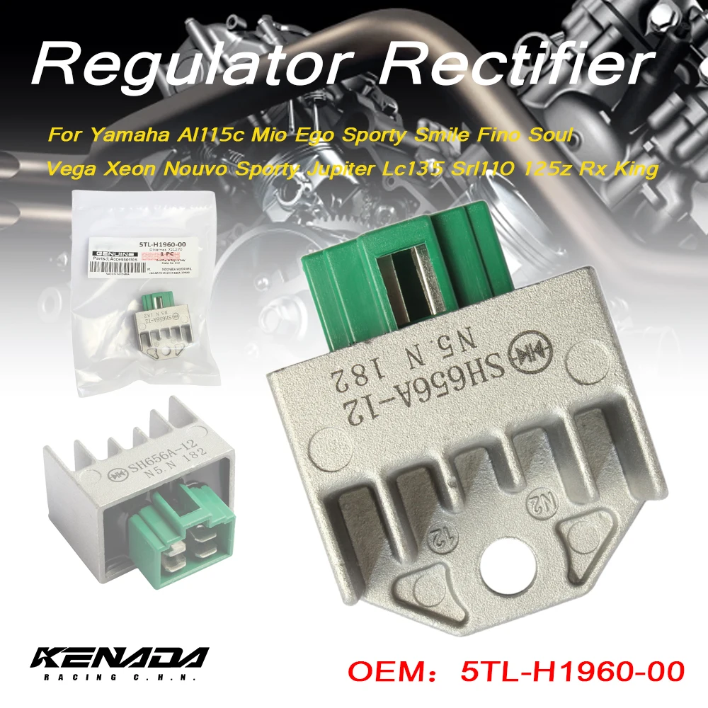 Per Yamaha Al115C Mio Ego Sporty Smile Fino Soul Vega Xeon Nouvo Sporty Jupiter Lc135 Srl110 125Z Rx King Raddrizzatore Regolatore