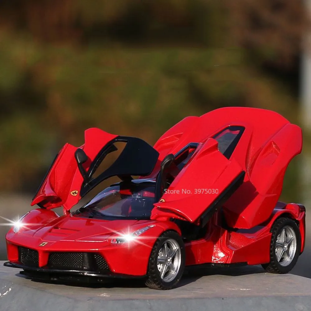 

1:32 Scale F12 Sports Car Model Alloy Diecasts Toy Vehicles With Sound And Light Pull Back Model Decoration Boys Birthday Gifts