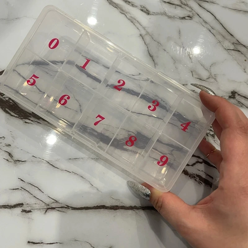 1 pc clear Nail Art Empty Storage Case Nail Tips Box Gems Rhinestone Crystal Bead Display Accessories Plastic Container