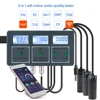 Tuya WiFi 8 In 1 Water Quality Detector S.G/PH/EC/ORP/TDS/CF/SALT/TEMP Measuring Analyzer Water Monitor Water Quality Tester 1