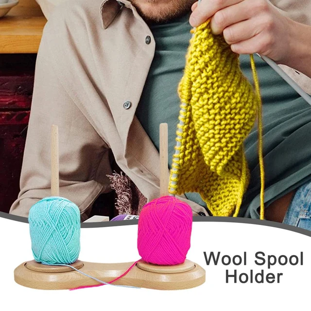 Yarn Holder Spinning Knitting Tools Wooden-Yarn Ball Holder Practical Yarn  Holder Dispenser for Crocheting Embroidery - AliExpress