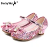 Princess Girls Party Shoes Children Sandals Colorful Sequins High Heels Shoes Girls Sandals Peep Toe Summer Kids Shoes CSH813 1