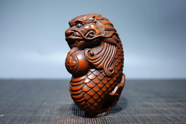 Wooden Dragon/handmade Dragon/dragon Sculpture/wood Carving. 