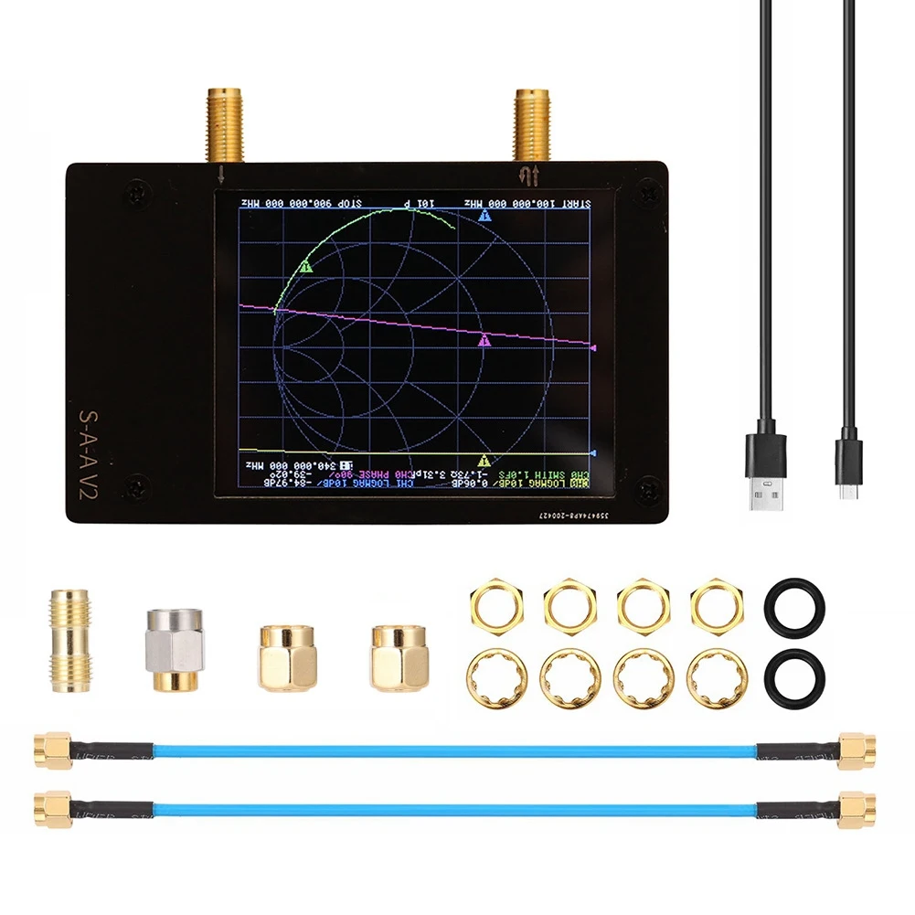 

Vector 3G S-A-A-2 NanoVNA V2 Network Analyzer Shortwave HF VHF UHF Antenna Analyzer with Housing Antenna Analyzer