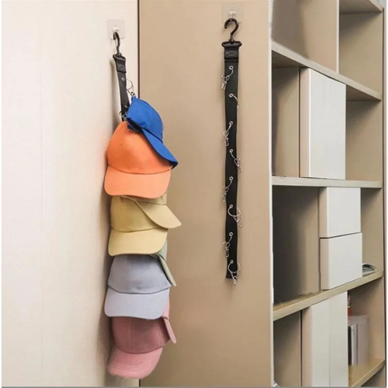 Metal Hook Hat Rack Wall Mount Cap Organizer Baseball & Golf Caps 1PC