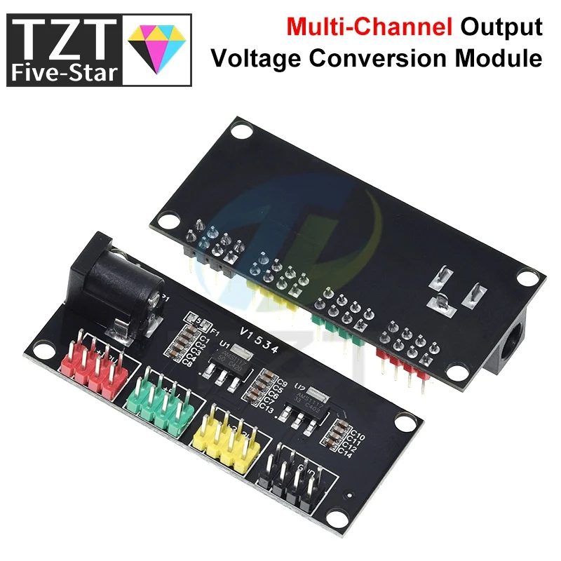 1/3/5PCS DC-DC 12V zu 3,3V 5V 12V Mehrkanal-Ausgangsspannungskonvertierungsmodul Leistungsmodul