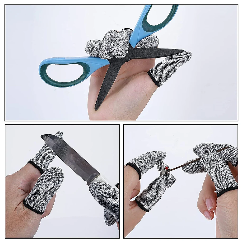 10Pcs Anti-cut Finger Protector Finger Cover Kitchen Tool Thumb Knife Picker Finger Cover F Protection Cutting Finger Gadgets