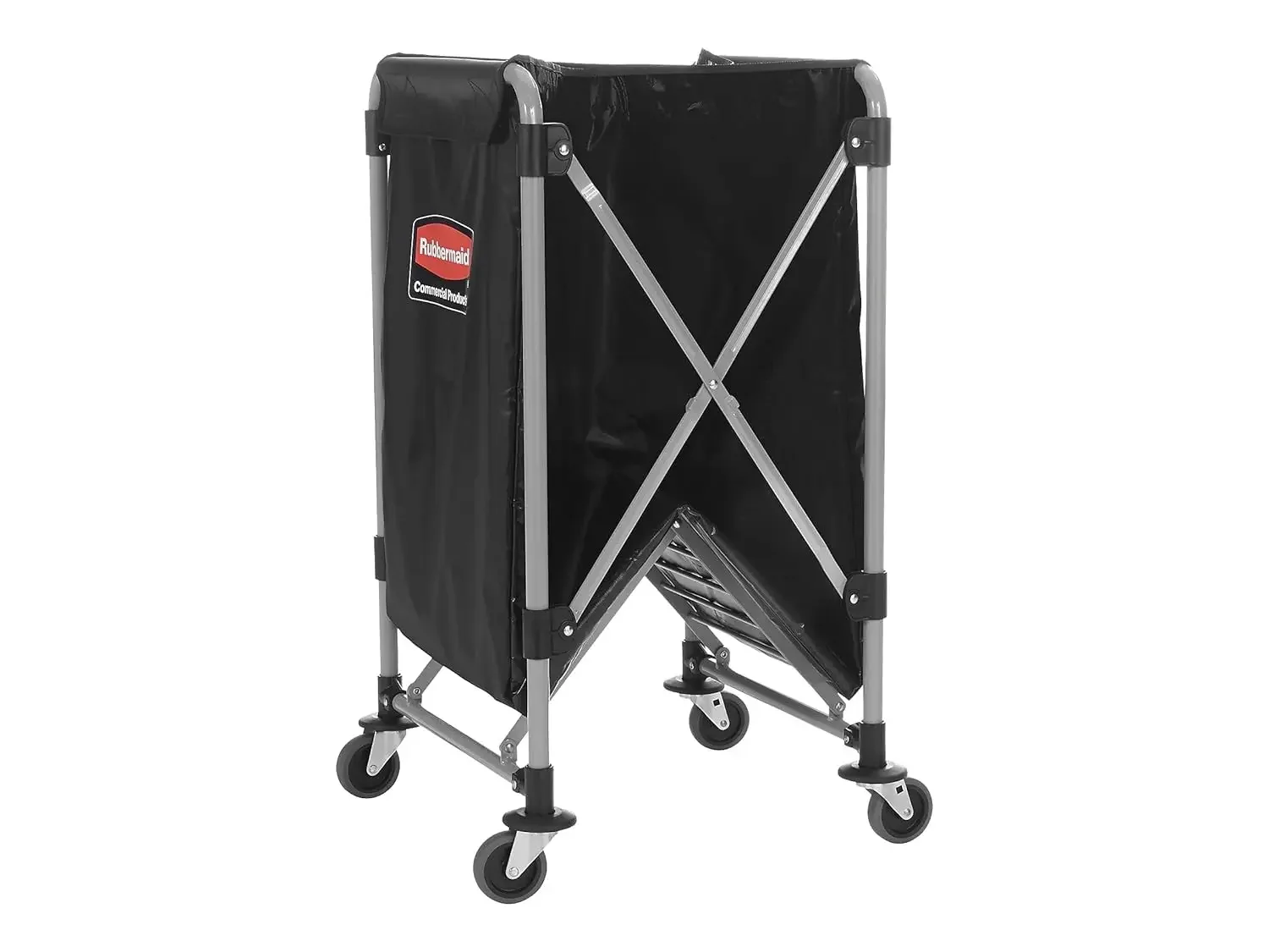 Rubbermaid Commercial Products, Collapsible X Cart Laundy Cart, College Move-In, Transport Supplies and Groceries, Steel,