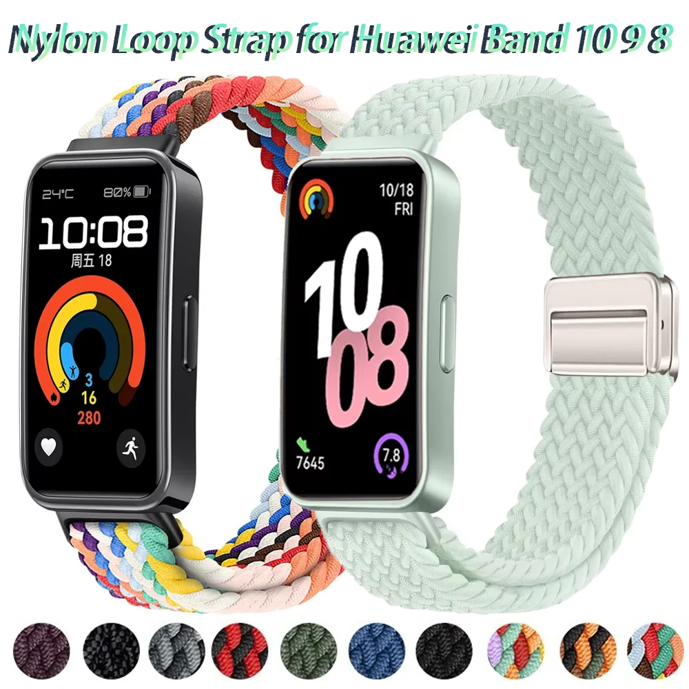 Braided Nylon Loop Straps with Magnetic Buckle - Comfortable Bracelet Accessory