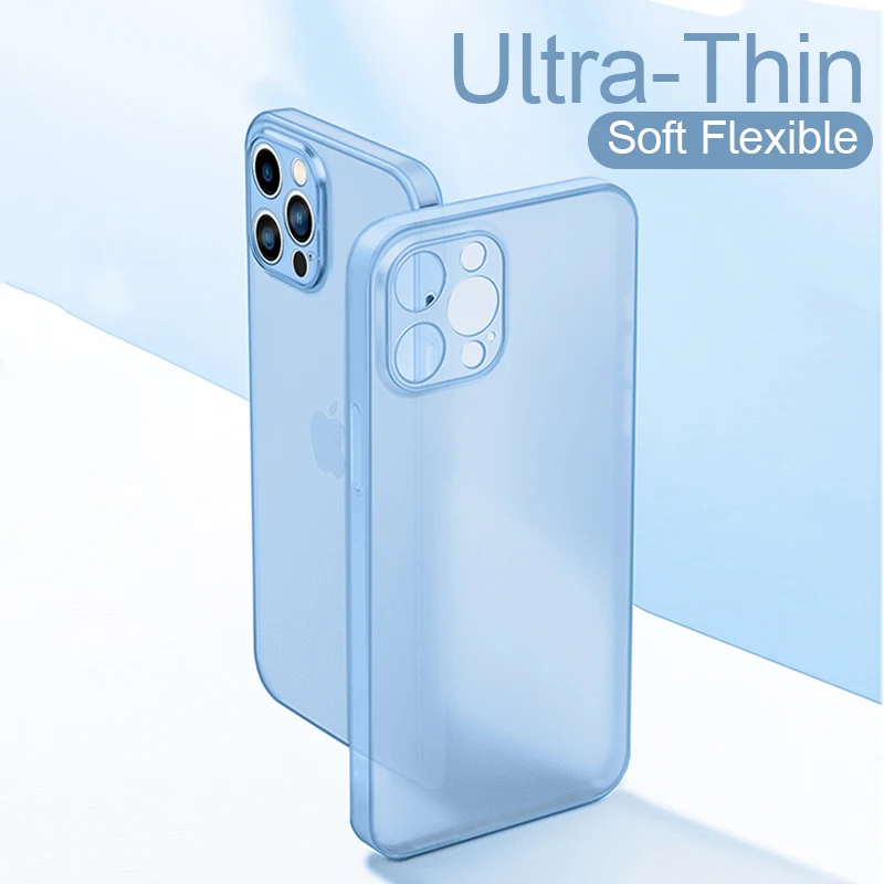 Luxury Ultra Thin Translucent Silicone Shockproof Matte Phone Case