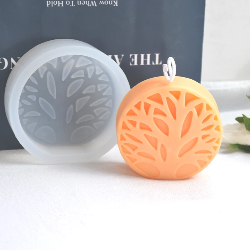 Natural Tree Handmade Silicone Mold DIY Round Soap Mold Soap Making Supplies Cake Decorating Tools Chocolate