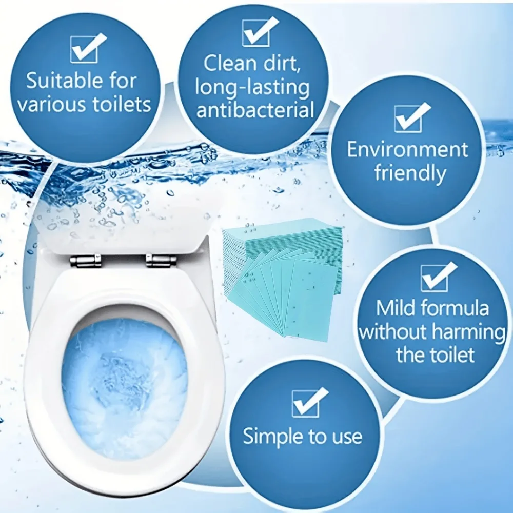60PC Floor Cleaner Water-soluble Tablet Cleaner Bathroom Cleaner Floor Cleaning Sheet Toilet Deodorant Dirt Toilet Cleaning Tool 3