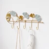 Wrought Iron Hook Wall Mounted Key Storage Holder Entry Porch Decoration Wall Hook Coat Hat Scarf Hanging Hook Leaf Home Decor 3