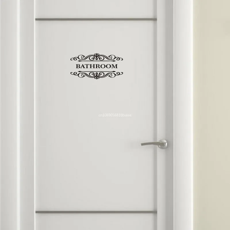 Self Adhesice Bathroom Toilet Decals Wall Stickers Room Decorations New Design Wall Art Bathroom WC Door Signs Sticker