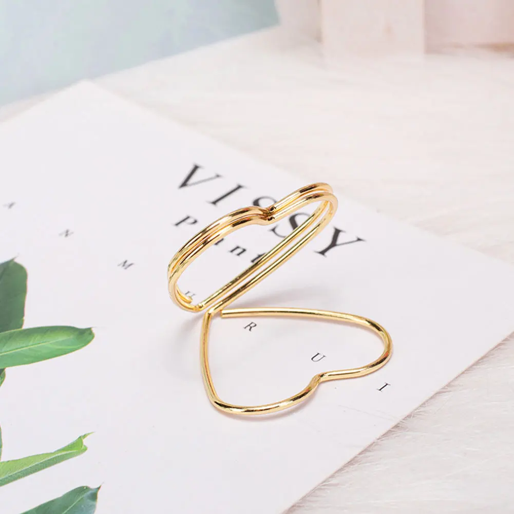 Metal Paper Clip Number Stand Double Layer Love Place Card Holder 15pcs Party Wedding Heart Shape Card Display Stand Reusable place card holders