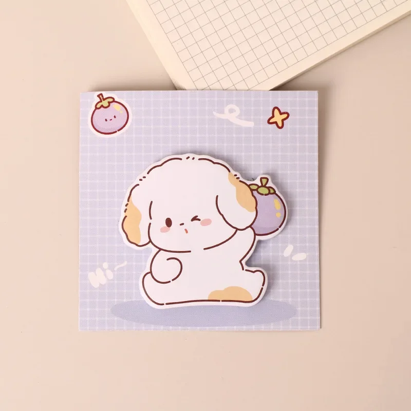 4Pcs/Set Kawaii Cartoon Animal Memo Pad Cute Panda Bear Dog Rabbit Sticky Note Student Office Stationery Self-Adhesive Notes 5