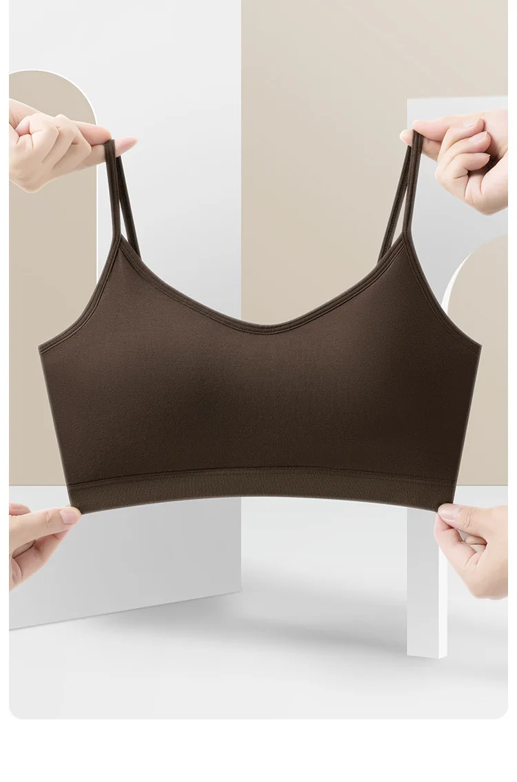 1pcs Ice Silk Seamless Sport Bra Gather Prevent Sagging Underwear No Steel Ring Comfortable Large Size Bra Sexy Vest Bralette