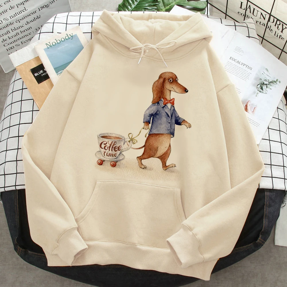 

Dachshund hoodies women graphic 90s long sleeve top anime Pullover women aesthetic tracksuit