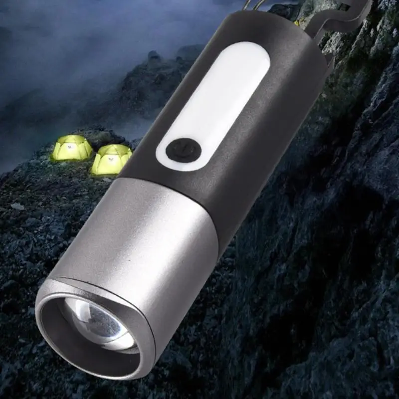 

Портативный мощный мини-фонарик, USB Перезаряжаемый брелок, работа, фонарик для кемпинга на открытом воздухе, светодиодный фонарик, водонепроницаемая лампа