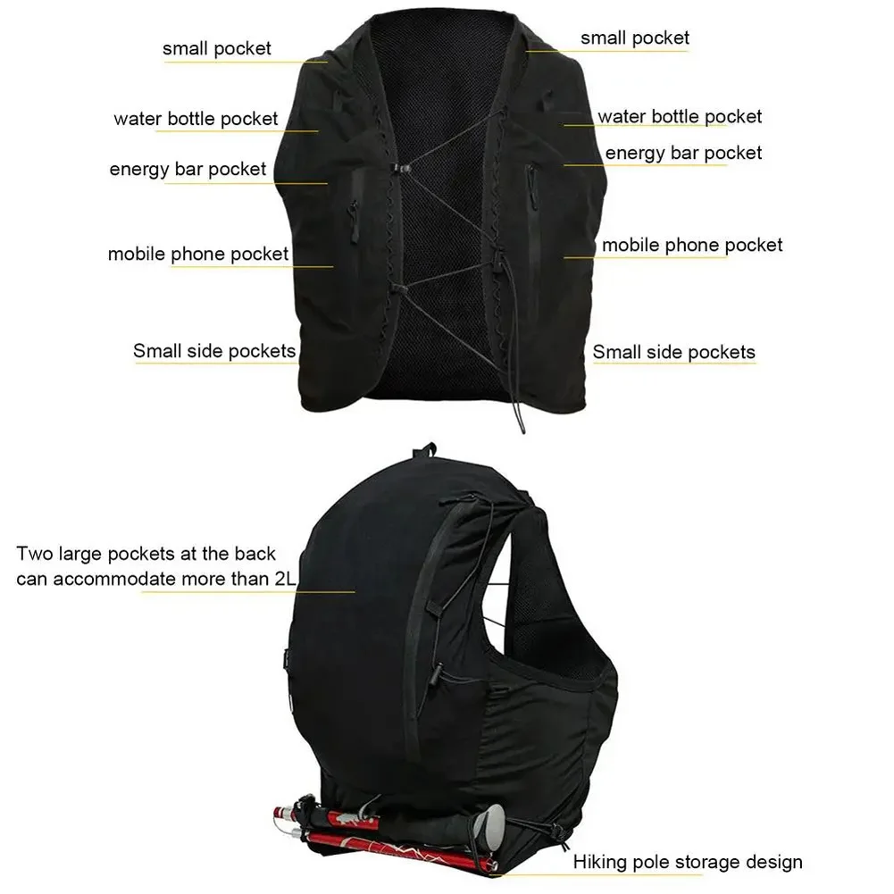Water Backpack Outdoor Water Backpack With Internal Partition For Small Items Phones Wallets Keys And Towels Running Cycling S-XXL