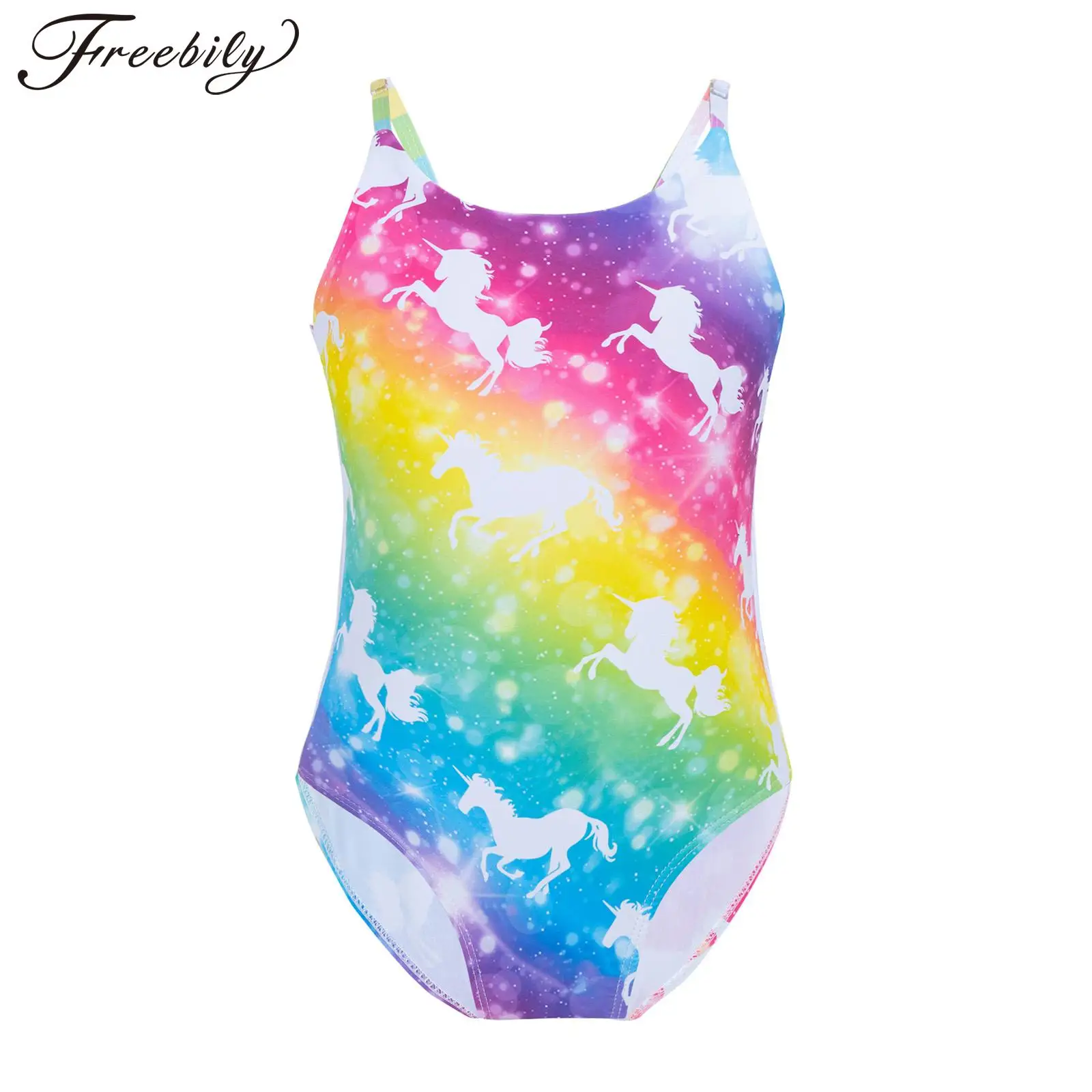 

Kids Girls One Piece Swimsuit Sleeveless Cartoon Horse Fish Scales Mermaid Monokini Swimwear Bathing Suit Summer Beachwear