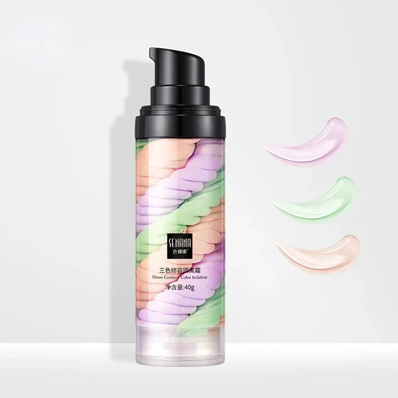 40ML Three Color Foundation Base Cream Face Primer Makeup Matte Base Make Up Oil Control Smooth Fine Lines Pore Natural BB Cream 3