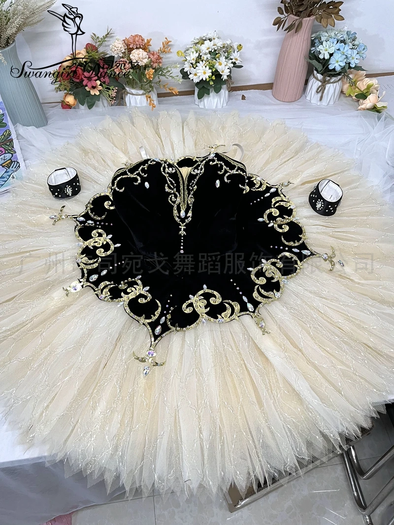 Beige Adult La Esmeralda Paquita Variation Professional Ballet Tutu Costumes Bt4182