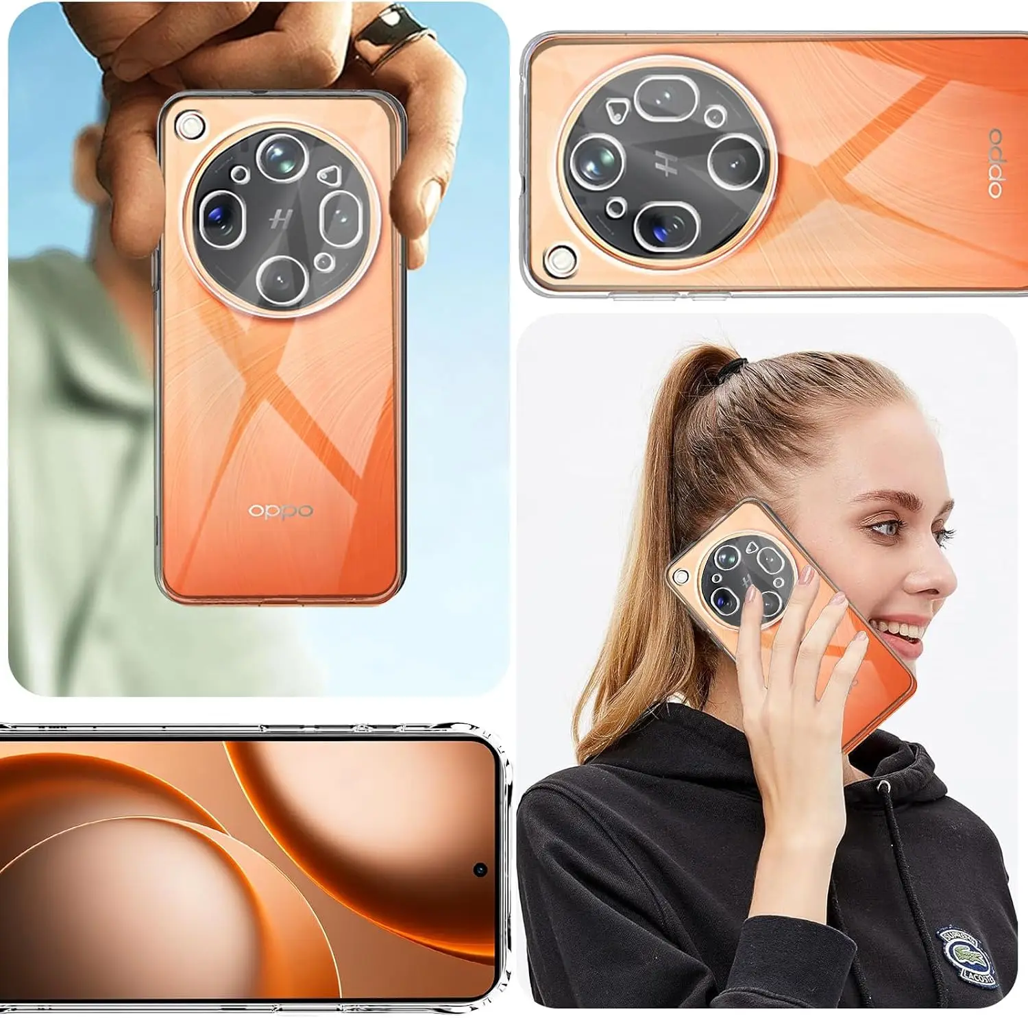 Ultra Slim Transparent TPU Phone Case with Camera Protection