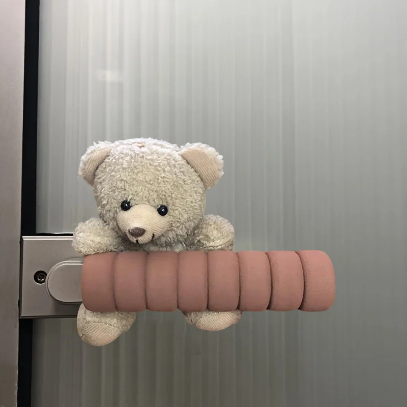 Adorable Bear-Shaped Door Handle Cover - Anti-Collision & Anti-Static Fabric Protector