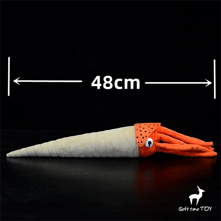 Straight Shell Nautilus High Fidelity Anime Cute Plushie Ordovician Period Plush Toys Lifelike Animals Simulation Stuffed Doll 2